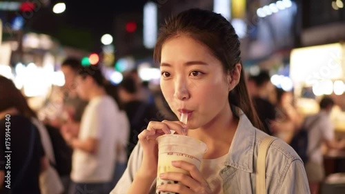 young woman eating ice cream
