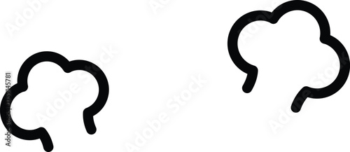 a simple black line drawing of steam or smoke