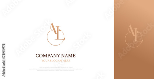 Initial AL Logo Design Elegant