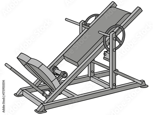 3d realistic leg press machine vector illustration scalable eps icon vector