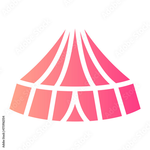 circus tent gradient icon