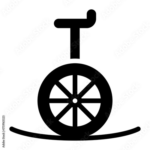 monocycle glyph icon