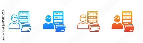 Customer Database Consistent and versatile vector icons multiple style