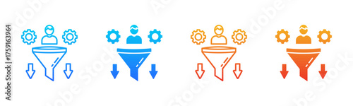 Lead Management Consistent and versatile vector icons multiple style