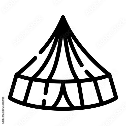 circus tent line icon