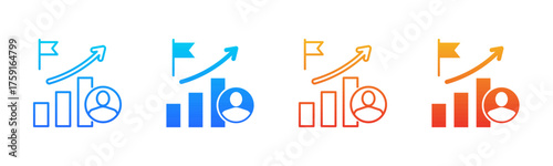 Goal Tracking Consistent and versatile vector icons multiple style