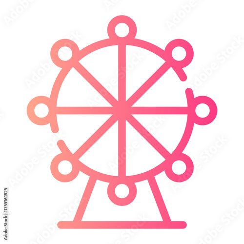 ferris wheel gradient icon