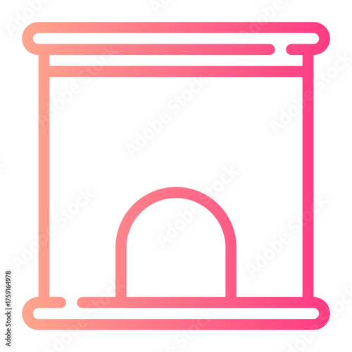 ticket booth gradient icon