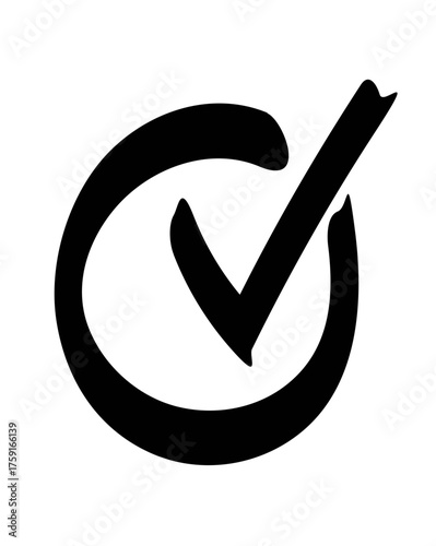 Checkmark. Signature. X. Simple lines. Handwritten.