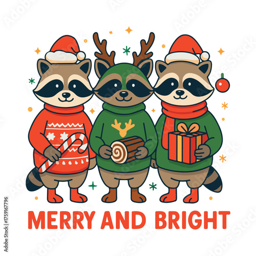 Cute Raccoon Christmas Quote