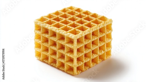 Mini wafer cube isolated on white background