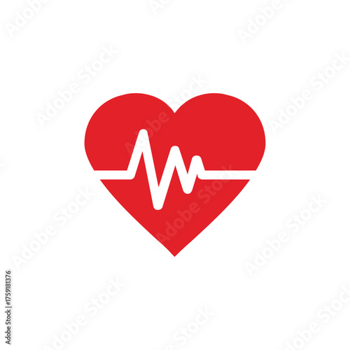Ecg heart beat line. heart beat sinus rhythm line. Healthcare medical hospital logo