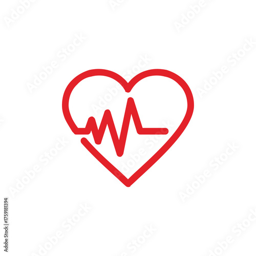 Ecg heart beat line. heart beat sinus rhythm line. Healthcare medical hospital logo