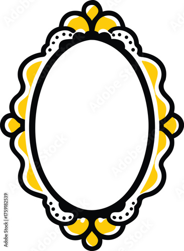 antique mirror frame with lace like pattern  detai (1).eps