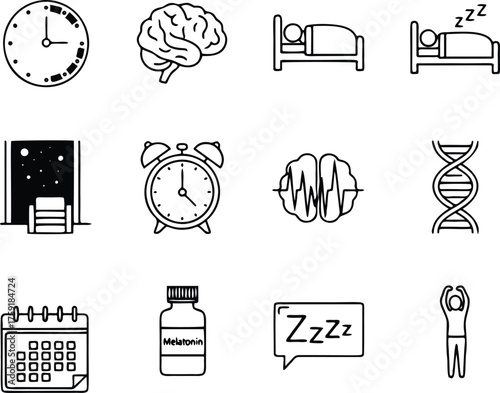 Versatile collection of modern icons for digital and print projects