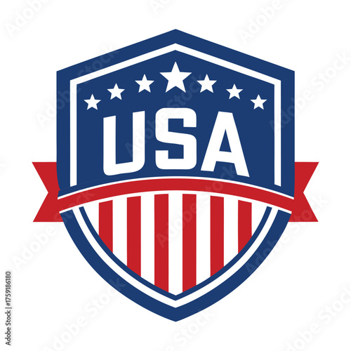 4th of July Independence Day USA Label Badge Vector