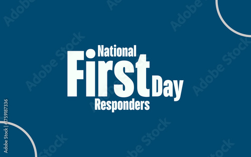 first responders National Today Holiday Concept Vector New