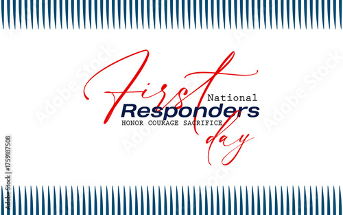 first responders National Today Holiday Concept Vector New