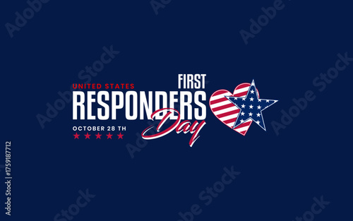 first responders National Today Holiday Concept Vector New