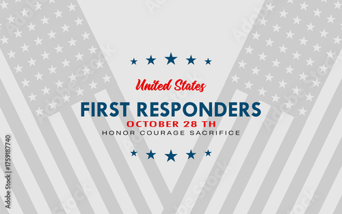 first responders National Today Holiday Concept Vector New