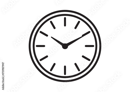 Clock line art vector