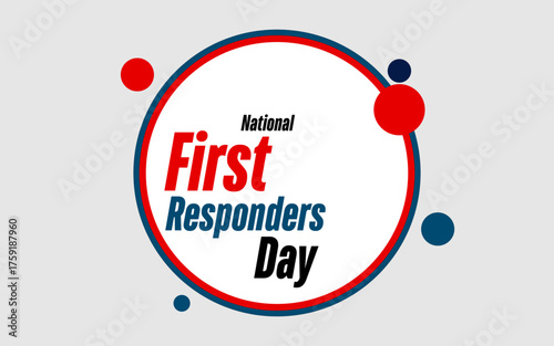 first responders National Today Holiday Concept Vector New