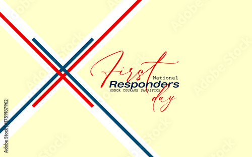 first responders National Today Holiday Concept Vector New