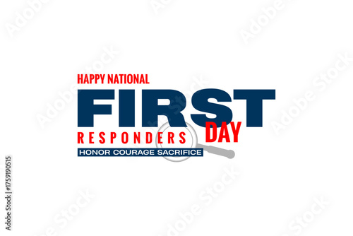 First Responder day Holiday Concept