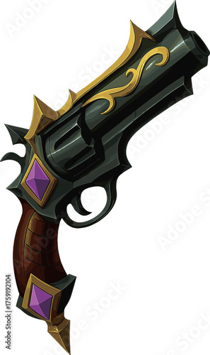 ファンタジーな銃のイラスト