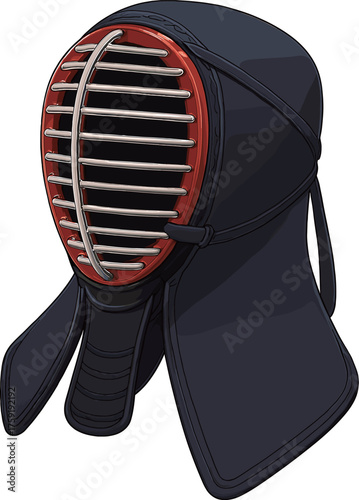 剣道の面のイラスト