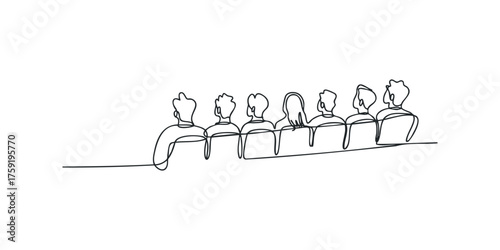 Group of people seated in a row
