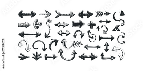 Collection of Hand Drawn Arrows and Symbols