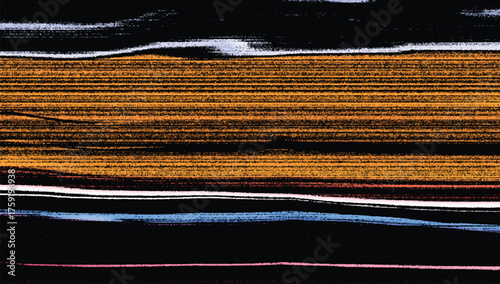Colorful abstract background with horizontal stripes in shades of brown, blue, white, and black creating a textured pattern