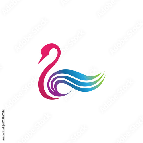 Swan logo Premium and symbol