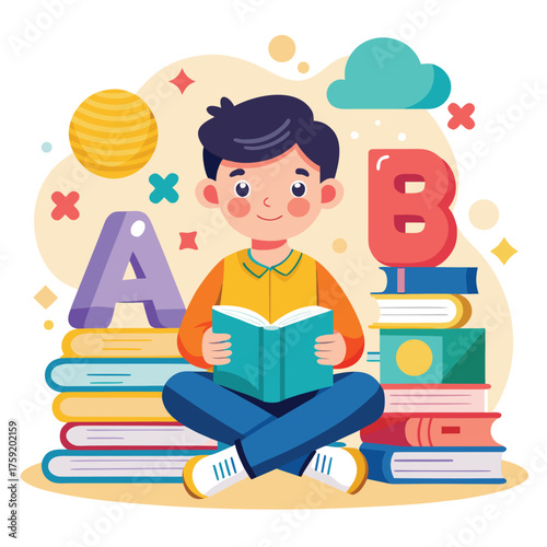 keywords  alphabet  child  study  books  learning .eps