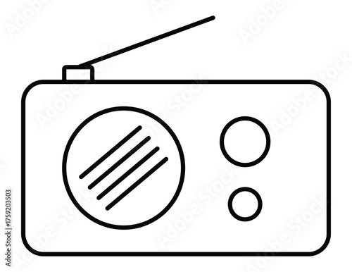 vector radio icon illustration 
