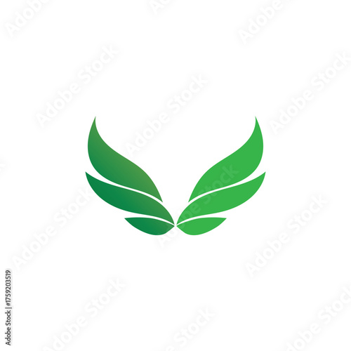 Tree leaf vector design eco friendly concept logo