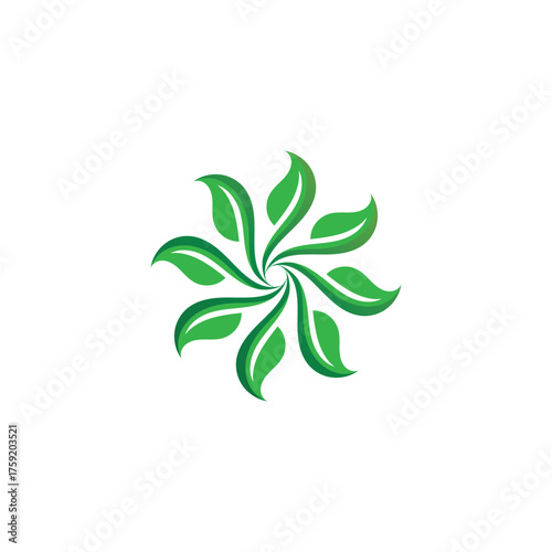 Tree leaf vector design eco friendly concept logo