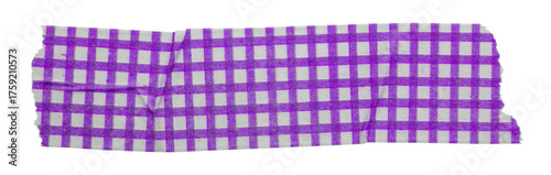 purple patterned sticker paper tape isolated on transparent background