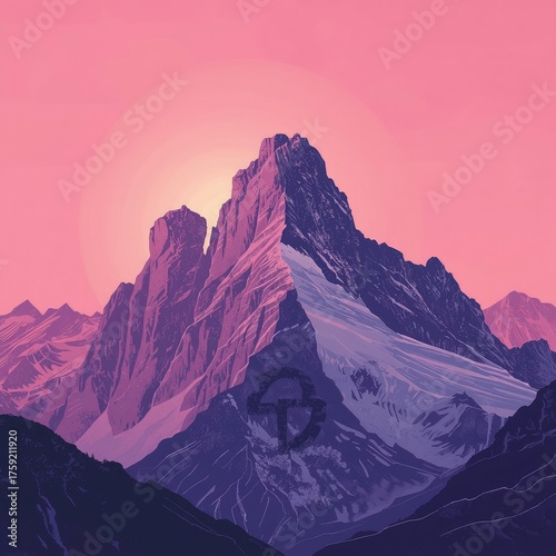 sunset in the mountains