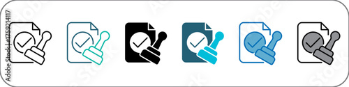Permit Icon Single Pack Illustration