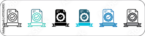 Certification Icon Single Pack Illustration