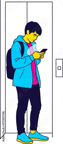 urban passage youthful focus deepens within digital worlds embrace