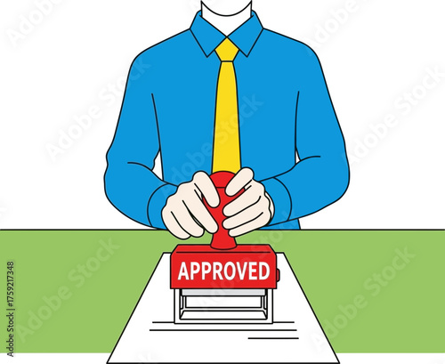decisive action official approval stamp finalizes important business documentation now