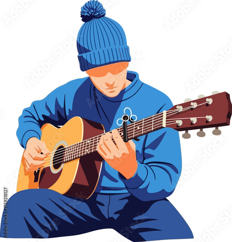 cozy musician shares intimate solo performance, heartfelt acoustic sounds resonate