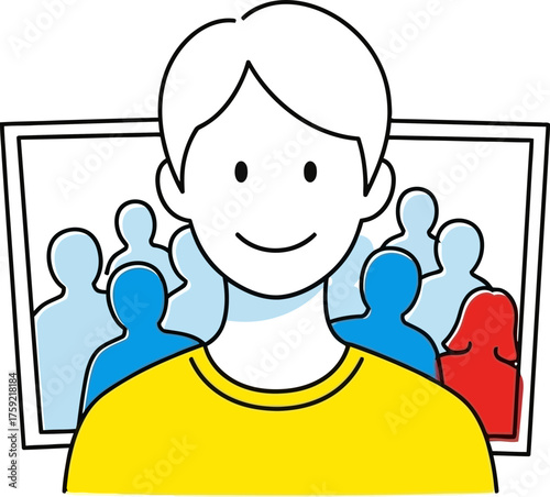 smiling individual embraces vibrant community, celebrating diversity and fostering belonging