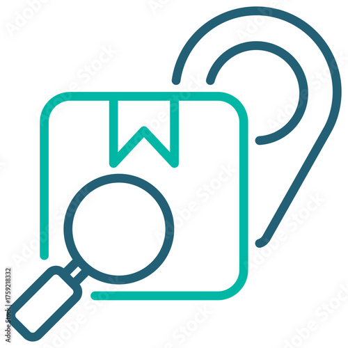 Customs Outline Blue Icon