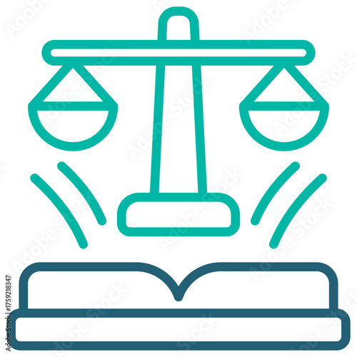 Law Outline Blue Icon