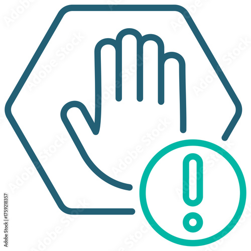 Restriction Outline Blue Icon