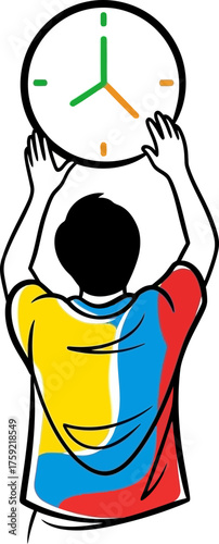 empowered individual controls time shaping destinys flow with purpose